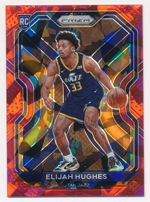 Elijah Hughes 2020-21 Panini Prizm RED ICE PRIZM Rookie RC #271 - Jazz