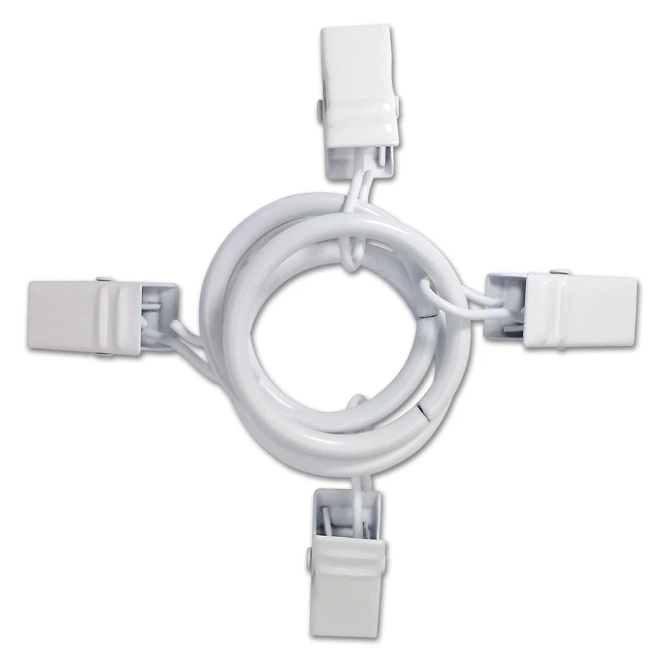 Paquete de 44 anillos de cortina de metal con clips, clips para cortinas con anillos, anillo para cortinas... Foto 3 de 4