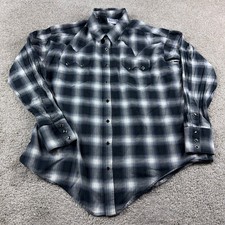 Rockmount Ranch Wear Shirt Mens XXL 2XL Blue Western Pearl Snap Saw Tooth Yoke