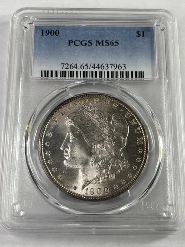 1900 Morgan Silver Dollar PCGS MS65 Light Toning w/ NFC Security Internal Chip