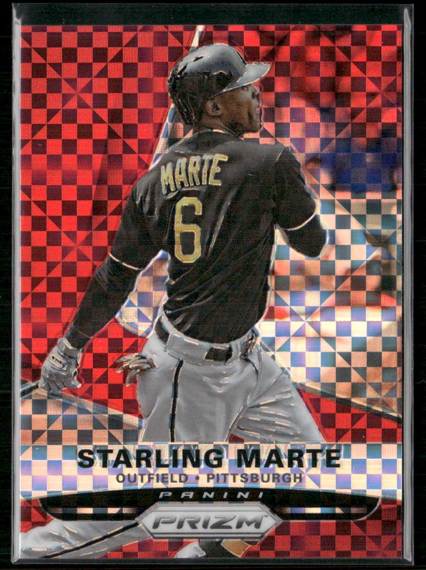 2015 Panini Prizm #140 Starling Marte Red Power Prizms #/125