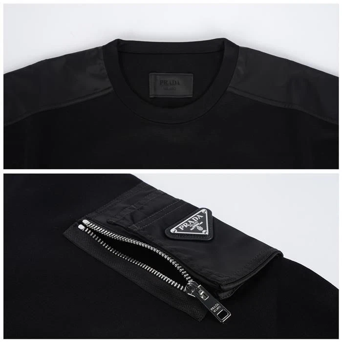Maglione Prada triangolo logo tasca 121708846