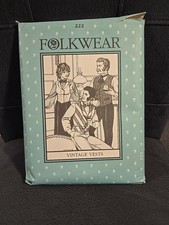 Victorian Men and Women's Vest Sewing Patterns Vintage Folkwear 222 Mostly Uncut