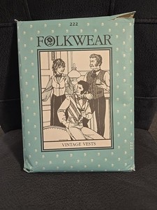 Victorian Men and Women's Vest Sewing Patterns Vintage Folkwear 222 Mostly Uncut