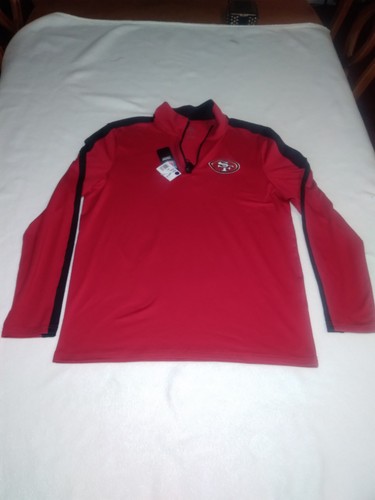 Mens Medium NFL San Francisco 49ers Antigua Quarter-Zip Lightweight Pullover Top - Picture 11 of 13