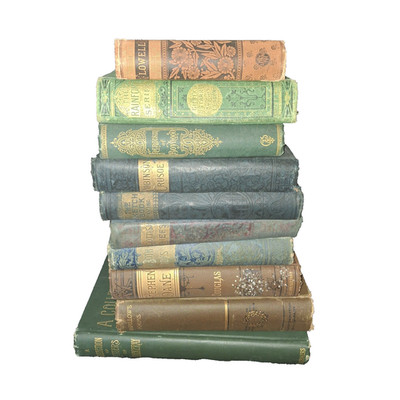 Lot 10 Antique Leather Books Gilt Decorative Binding All 1800s