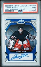 2025 LEAF METAL LEGENDS PETG AUTOGRAPHS DOMINIC HASEK BLUE AUTO #/4 PSA 9 HOF