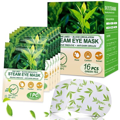 ProCIV 16 Packs Steam Eye Masks for Dry Eyes, Green Tea Warm Mask,... 