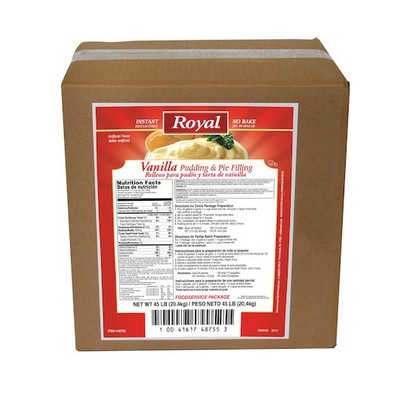 Royal Vanilla Flavored Instant Pudding Mix & Pie Filling, 45 Pounds