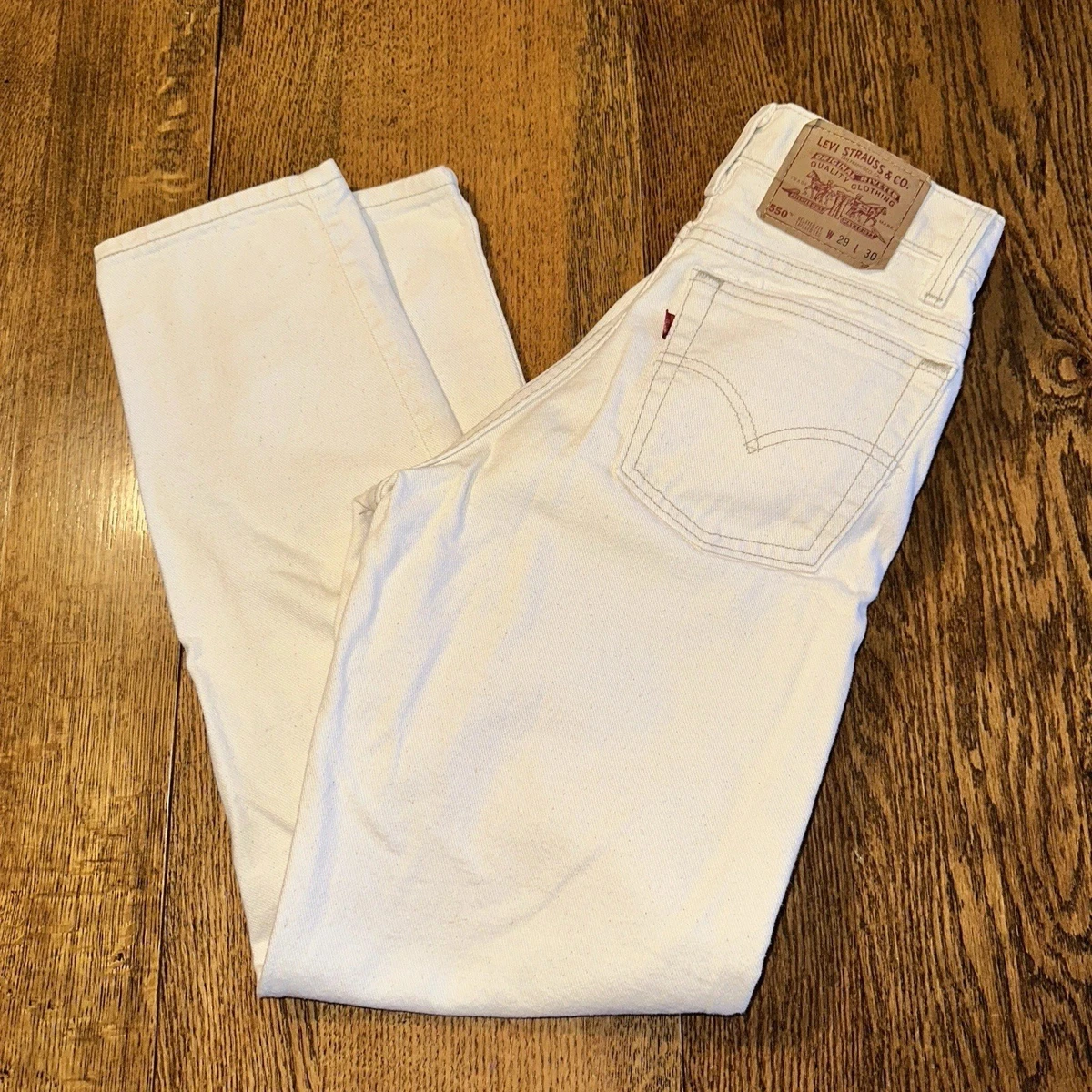 2000s USA製 Levi’s 550 オフホワイトデニムパンツ 33×30 Levi's 550 White Jeans for Men for sale | eBay