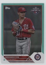 2023 Topps Pro Debut Aqua Foil 72/75 Brenner Cox #PD-128 13w8