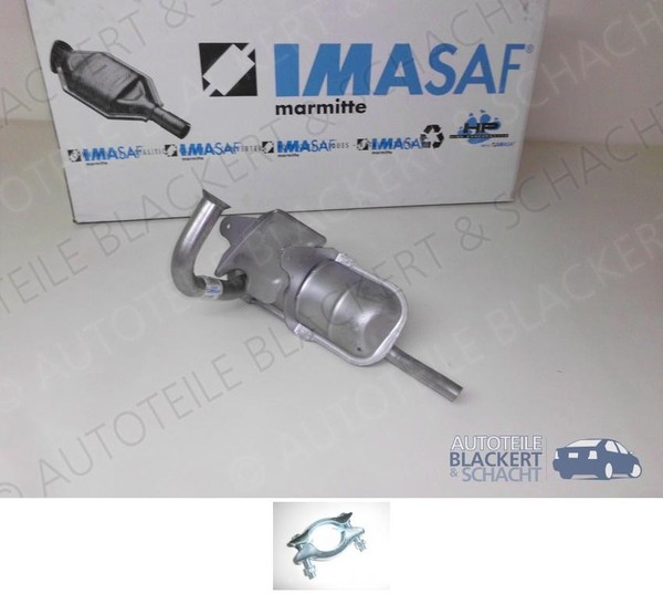 Imasaf Esd Auspuff Endtopf + Schelle FüR Fiat 850 Kombi 1964-1972-image