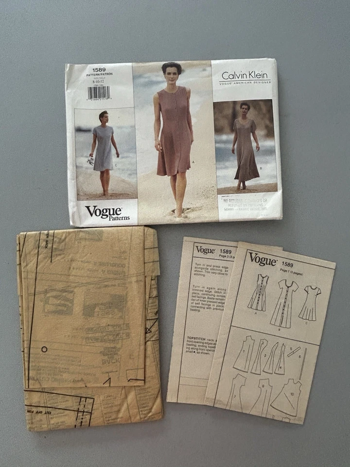 Vogue Patterns 1589 Dress Sewing Pattern Womens 8-12 Cut - Image 4 of 4