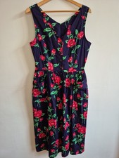 Vintage St Michael 16 Ex Long Shirt Dress With Pockets