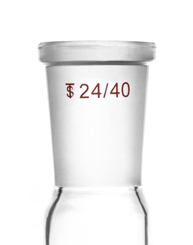 QWORK Glass 250ml Single Neck Flat Bottom Boiling Flask, 24/40 250ml, 1 Pc  - Picture 4 of 6