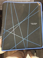 Mead Five Star Black 3 Ring Trapper Keeper Zipper School Binder-Blue and Black