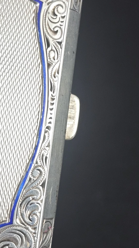 Zigaretten Etui Silber Pforzheim Emaille 100g Meistermarke WR - Bild 2 von 4