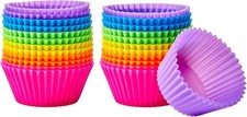 Reusable Non-Stick Silicone Baking Cups BPA Free Dishwasher Safe Easy to Remove
