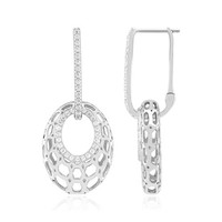 Cavill Zirkon Silberohrringe Damen 0,97Ct Oval Rundschliff 925 Silber