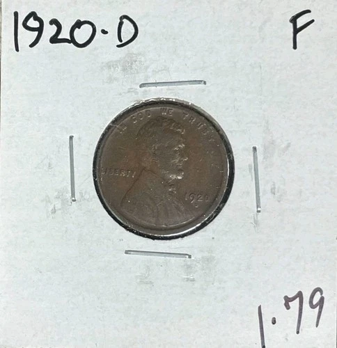 1920-D LINCOLN WHEAT CENT ~ FINE ~NICE COIN~