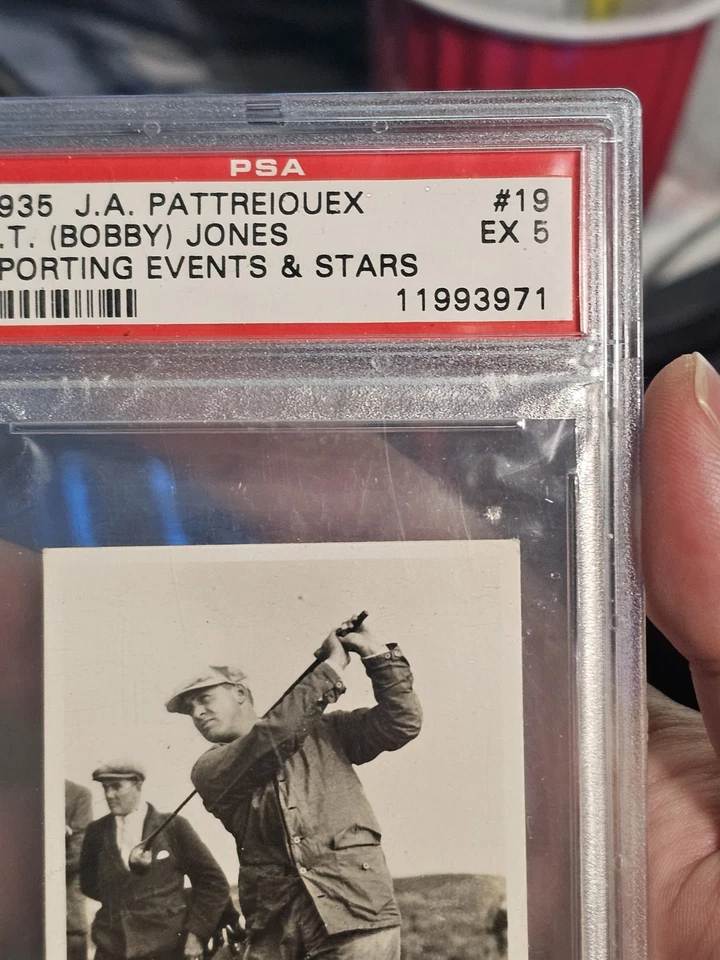 1935 J.A. Pattreiouex R.T. Bobby Jones Sporting Events & Stars #19 PSA 5 EX - Image 3 of 4