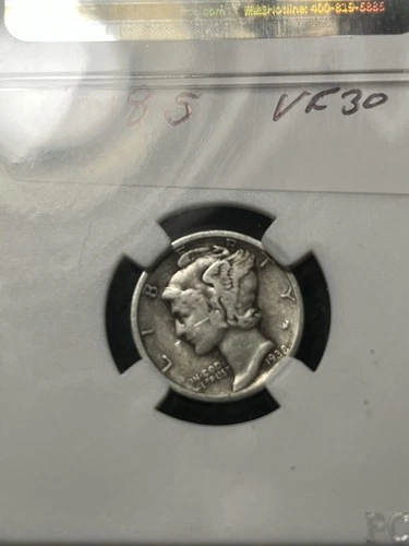1938-S Mercury Dime VF-Very Fine 90% Silver 10c U.S Coin