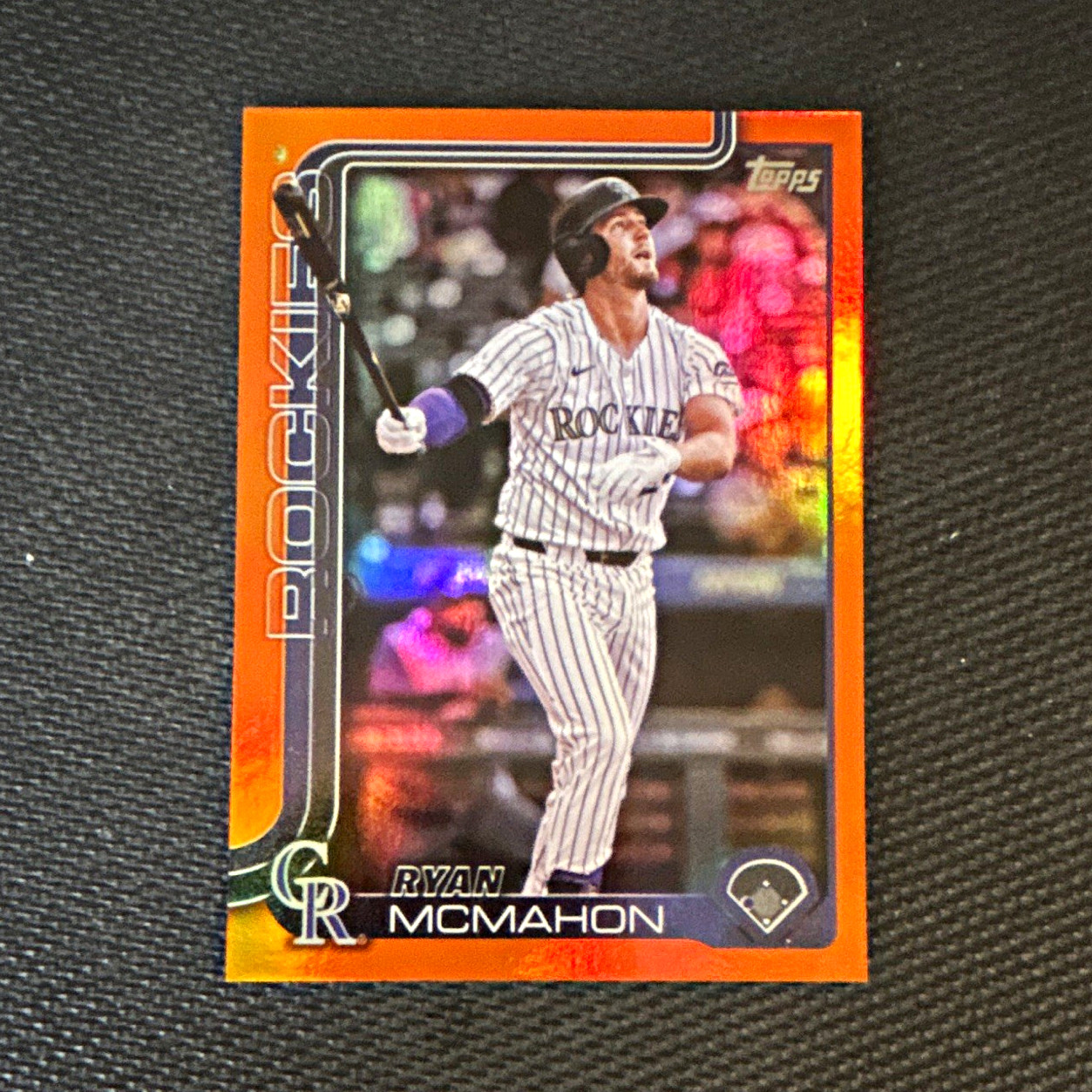 Topps 2025 Chrome Ryan McMahon #360 Orange Refractor /25 Colorado Rockies