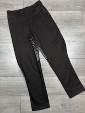 Vintage Valentino Boutique Wool Jodhpurs Pants Leather Details Size 50