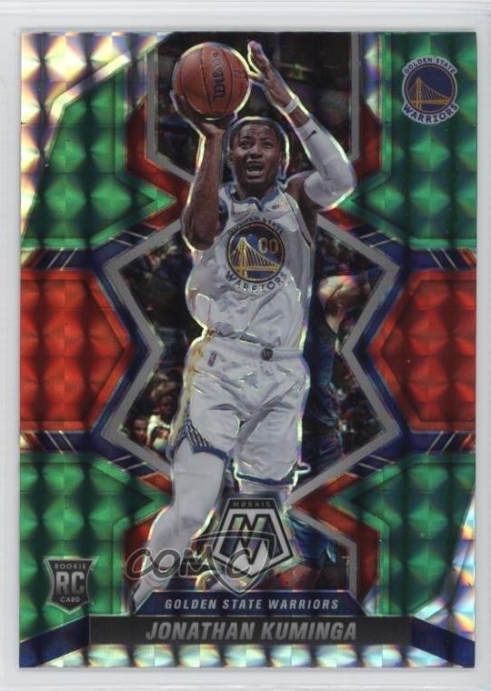 2021 Mosaic Rookies Choice Red & Green Prizm Jonathan Kuminga #205 Rookie RC pe8
