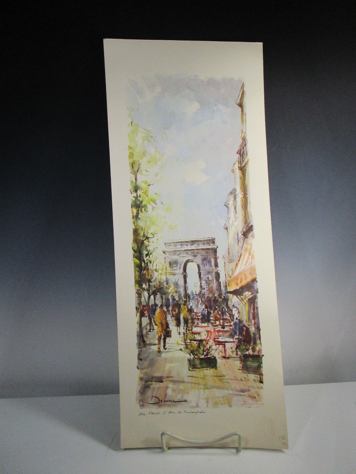Paris Street Lucien Delarue Signed Lithograph Print Notre Dame & L'Arc 506 & 507