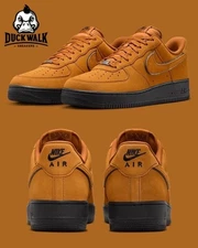 Nike Air Force 1 '07 LV8 Shoes Suede Desert Ochre Black HQ1966-700 Men's Sizes