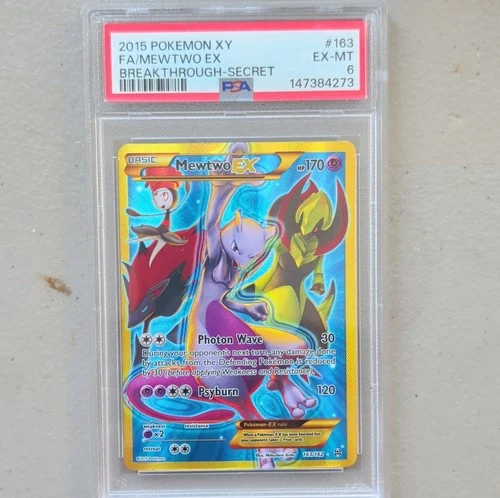 Pokémon TCG Mewtwo EX Breakthrough Secret Rare Full Art Holo 163/162 PSA 6 2015