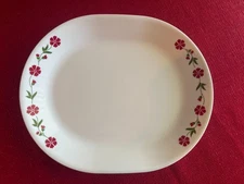 Corelle Vitrelle SPRING PINK 10" x 12" Platter - WE LOVE THIS FOR CHRISTMAS TIME
