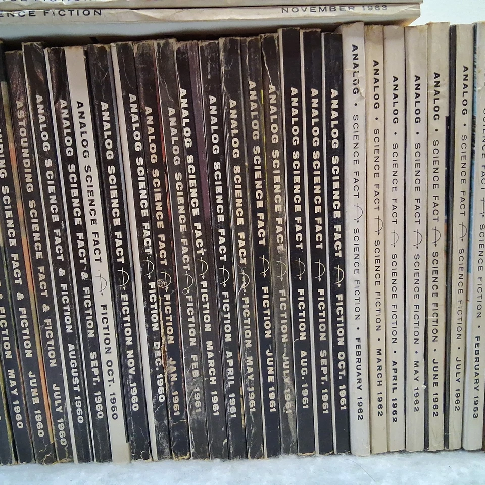 VTG Astounding SF Pulp Magazines Tranitional Run Supple Pages 1959-63 VG/+ READ! Foto 3 de 4