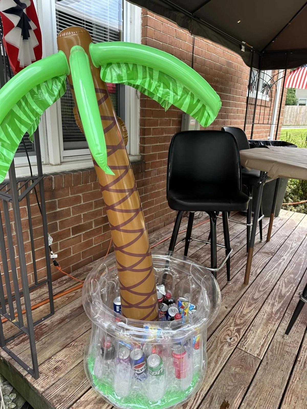 Inflatable Palm Tree Cooler 60IN Luau Pool Party Drink Holder Beach Decor New US