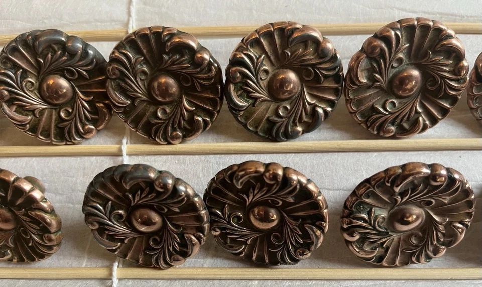 Vintage Copper  Year-1902**Rosette Cabinet Knobs Made in Japan #250 *Set Of 23 - Image 3 of 4