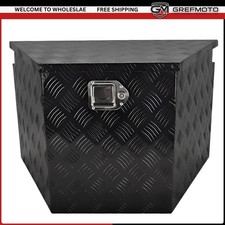 29 Aluminum Trailer Tongue Tool Box Black Lockable Storage 5-strip