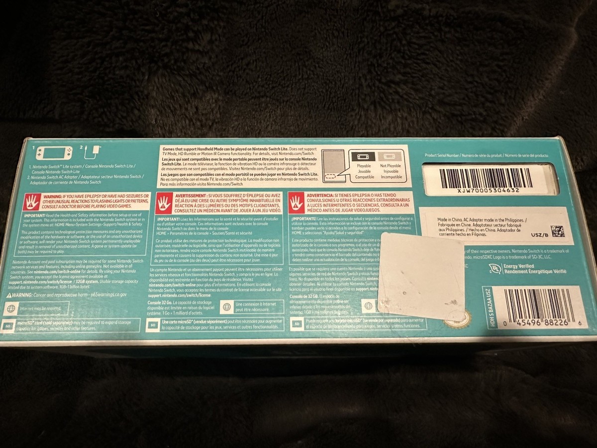 Nintendo Switch Lite Handheld Console - Turquoise for sale online