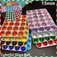 15mm Marble Beads Colorful Ball Glass Marbles Glass Ball Clear Glass Marbles DIY