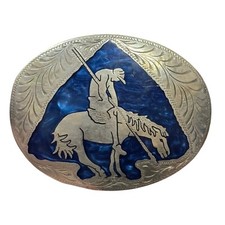 Silver Belt Buckle Award Design Hand Engraved USA Native American End Of Trail