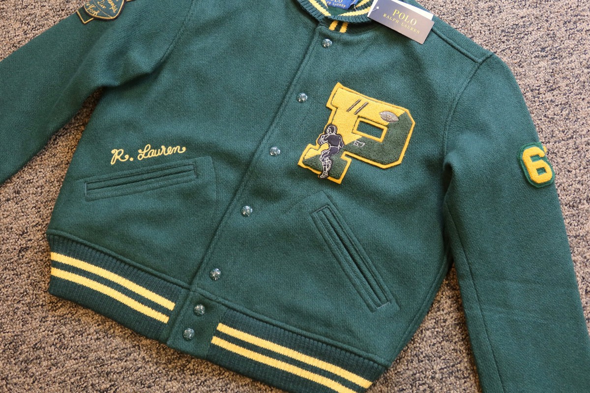 New Polo Ralph Lauren Women's RL Tigers '67 Letterman Jacket