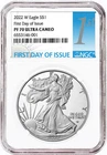 2022 W $1 PROOF AMERICAN SILVER EAGLE NGC PF70 FIRST DAY OF ISSUE