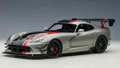 1/18 AUTOart Dodge Viper ACR (Silver Blue with Black Stripes) Car Model 71733