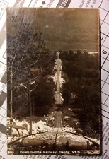 1912 Down Incline Railway Danby Vermont RPPC Postcard