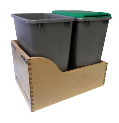 Rev-A-Shelf 4WCSC-1835DMND-2 Unten Halterung Doppel Mülleimer Trash Kann