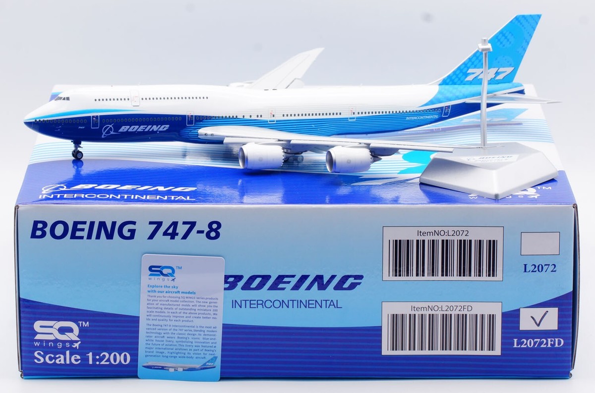 航空機・ヘリコプター SQ Wings 1/200 747-8 House Dreamliner SQ Wings 1:200 Boeing B747-8 'House Color' Diecast Aircraft