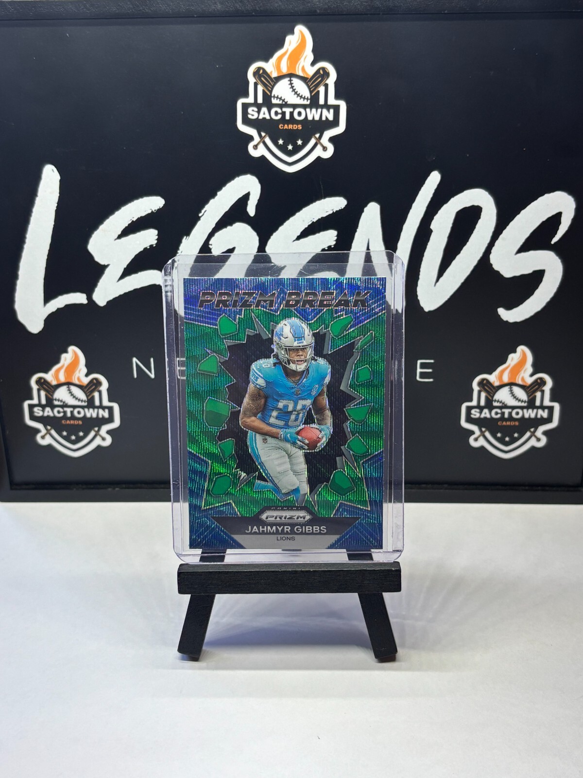 2023 Panini Prizm - Prizm Break Jahmyr Gibbs #PB-5 Green Wave Prizm (RC)