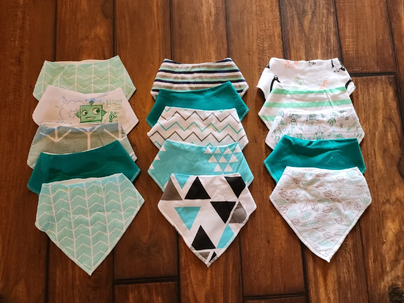 Cotton Baby Bandana Drool Bibs for Boys and Girls, 15 Pack Soft Bibs with Snaps