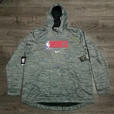 Nike NBA Houston Rockets Spotlight warm up Hoodie Mens 2XL Team Issued Grey