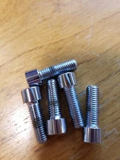 Chrome 1/4"-28 x 3/4" Smooth Socket-Head Cap Screw Harley Drag 190560S FIVE PACK